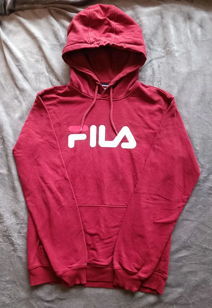 Sweat pull à capuche Fila garçon taille XS bon état coloris rouge